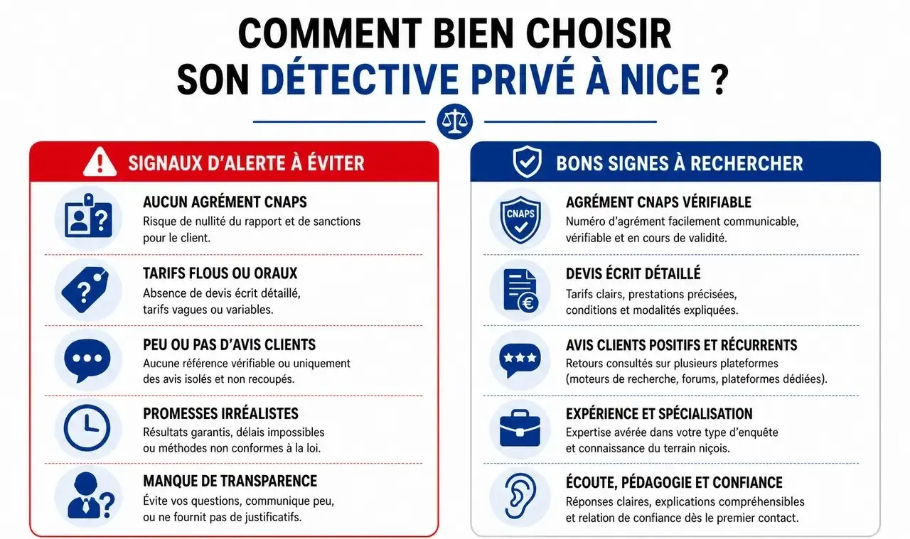 Conseils pratiques pour bien choisir son détective privé à Nice