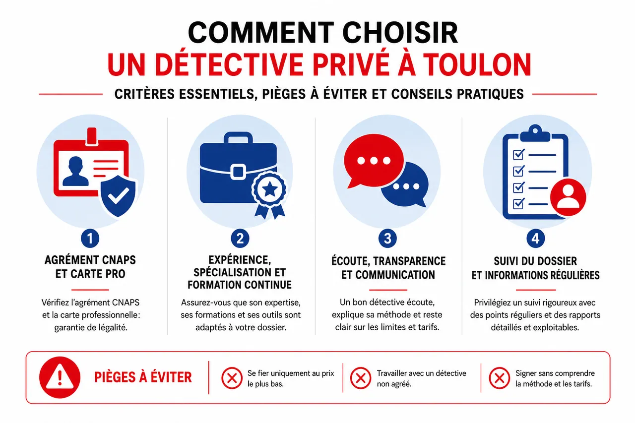 Comment choisir un détective privé à Toulon