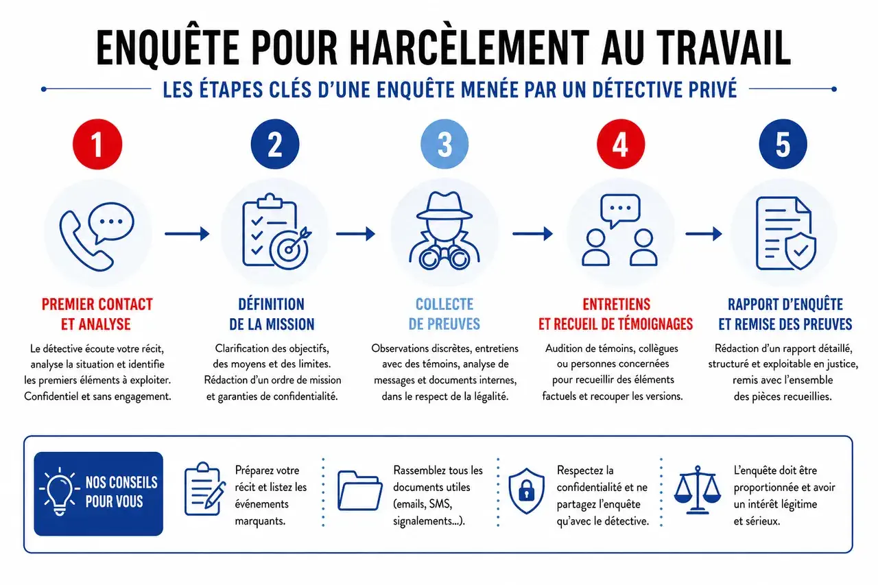 Comment se déroule une enquête pour harcèlement au travail?
