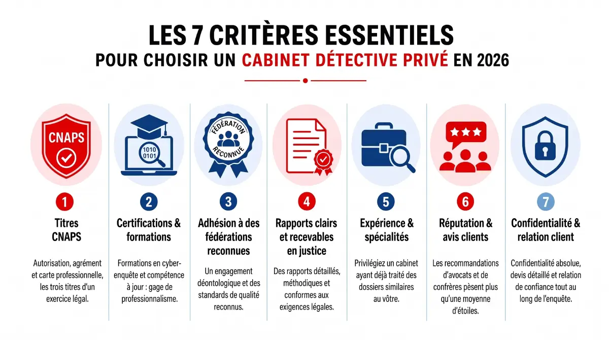 Criteres essentiels choisir detective prive france