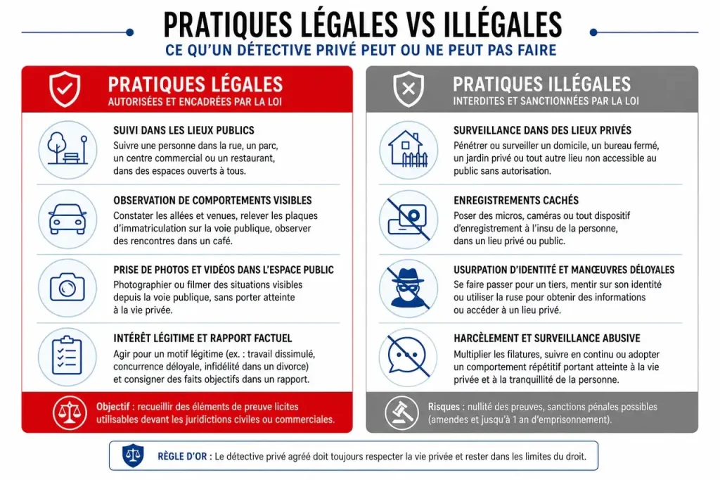 Ce qu’un détective privé peut faire et ce qu’il ne peut pas faire