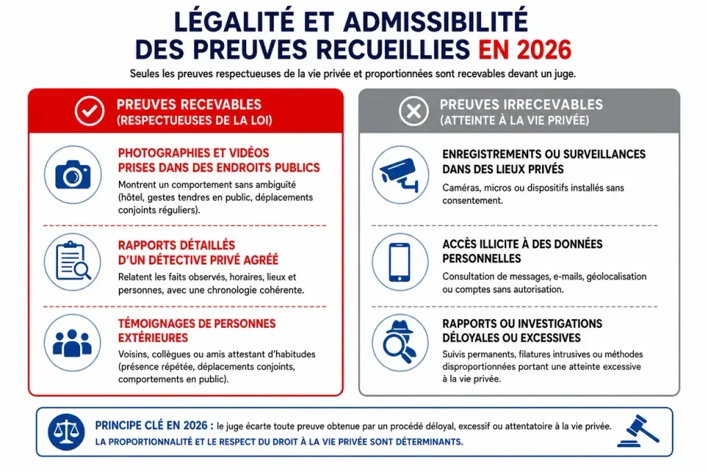 Legalite admissibilite preuves recueillies