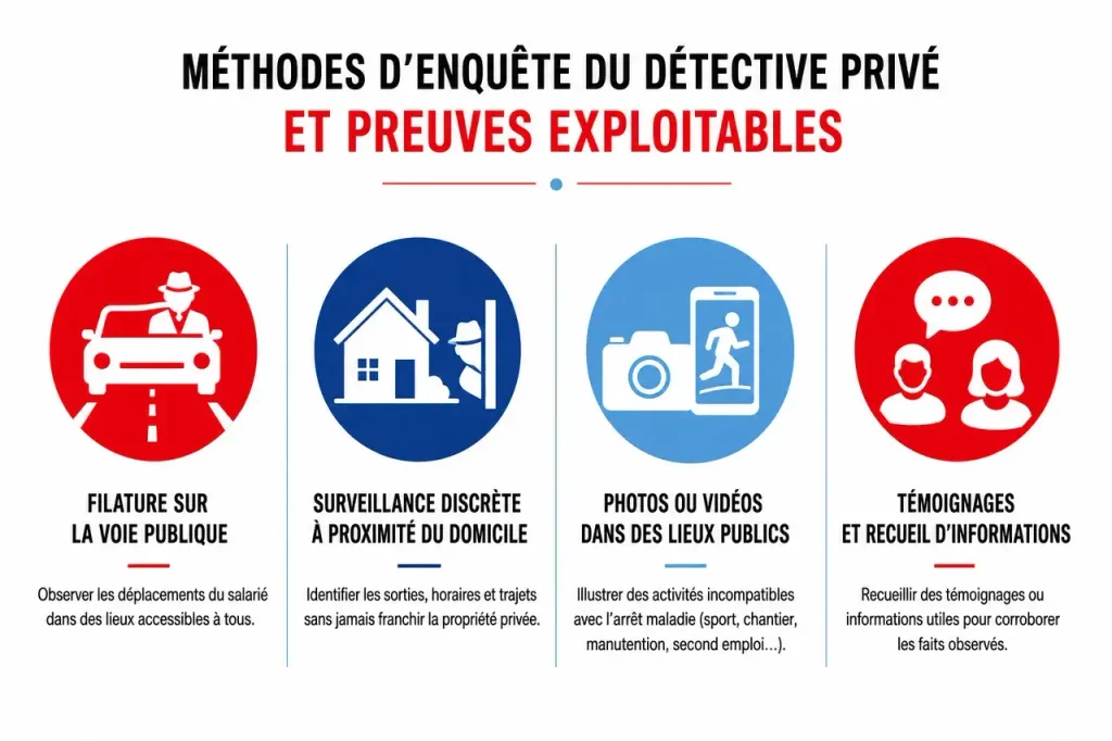 Méthodes d’enquête du détective privé et preuves exploitables