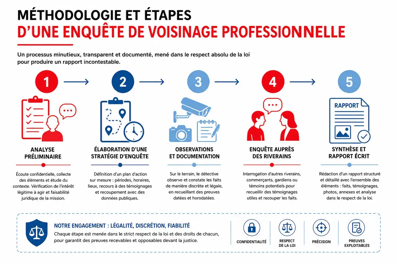 Méthodologie et étapes d’une enquête de voisinage professionnelle
