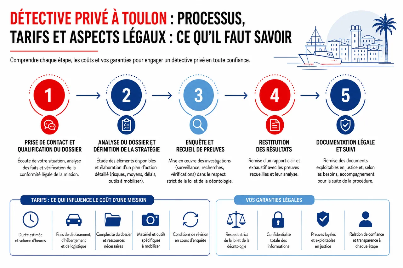 Processus, tarifs et aspects légaux :
