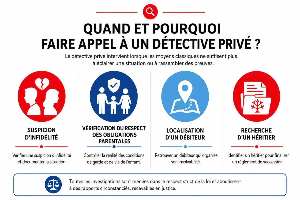 Quand et pourquoi faire appel à un détective privé ?