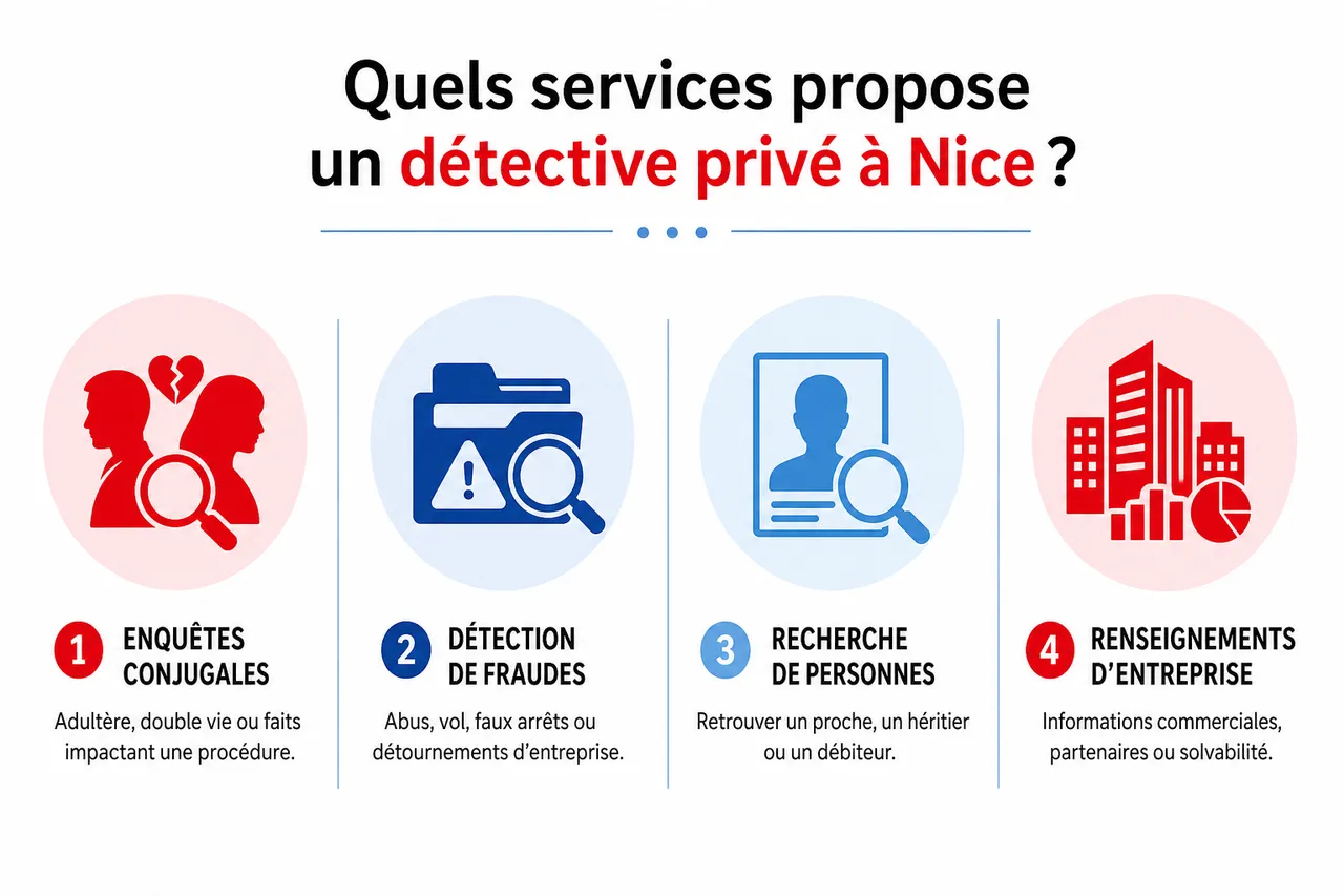 Quels services propose un détective privé à Nice