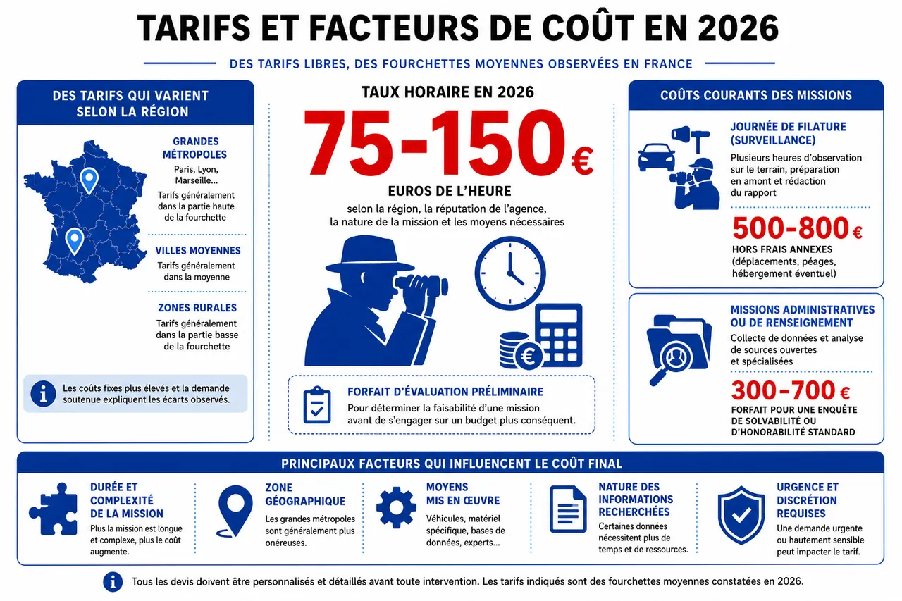 Tarifs et facteurs de coût en 2026